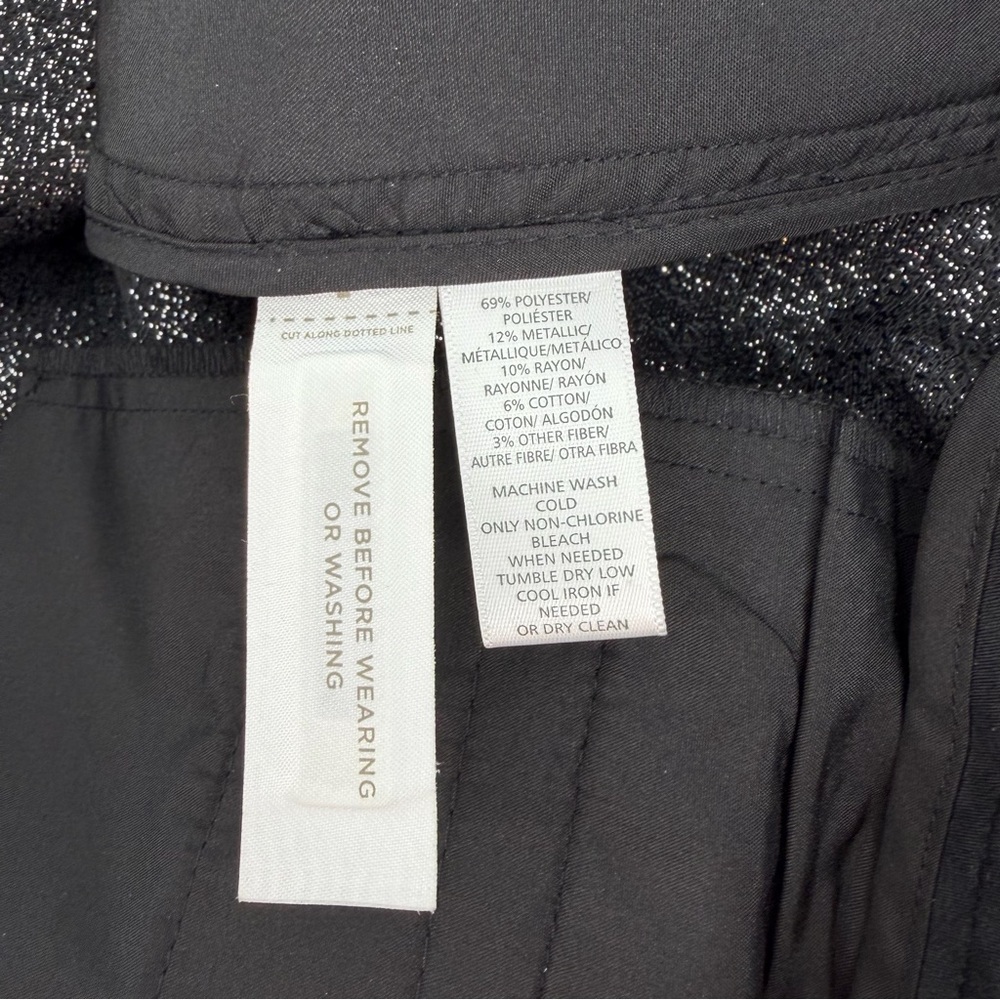 LOFT Riviera Shimmering Gray Silver Metallic Pants Womens Size 4 - Picture 8 of 10